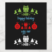 人財醜いサンタクリスマスギフト ワインラベル (シングルラベル)