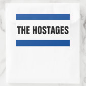 人質を支持する 長方形シール (バッグ)