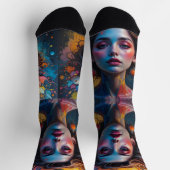 人超現実的ポートレート女性女性女性ショートカット ソックス (上部)