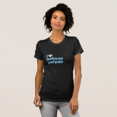 人身保護令状が大好き ブルーのブラック Tシャツ (正面フル)