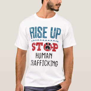 人身売買ストップを高める Tシャツ