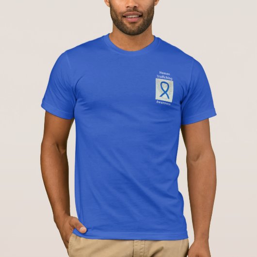 人身売買認識度リボンエンジェルシャツ Tシャツ (正面)