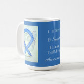 人身売買認識度リボンエンジェルマグ コーヒーマグカップ (正面左)