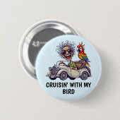 人車 缶バッジ (正面&裏面)