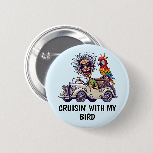 人車 缶バッジ (正面&裏面)