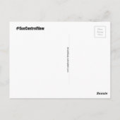 人道に対する抗議に対する銃規制は一切行わない ポストカード (裏面)