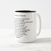 人道マグ祈りの言葉菩薩像 ツートーンマグカップ (正面右)