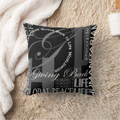 人道主義の黒く及び白い落書き#2 クッション (ブランケット)