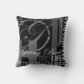 人道主義の黒く及び白い落書き#2 クッション (裏面)