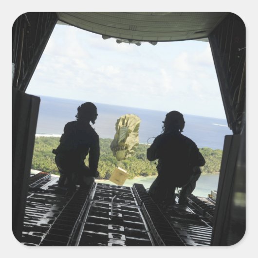 人道物資の箱 スクエアシール (正面)