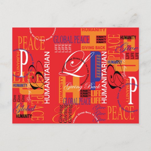 人道的な落書きポストカード ポストカード (正面)