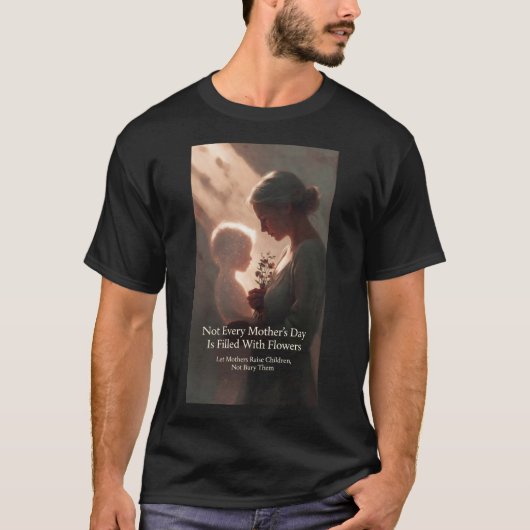 人道的母の日 - 反戦平和への賛辞 Tシャツ (正面)