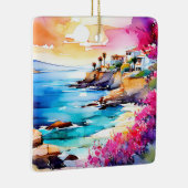 人里離れたビーチ セラミックオーナメント (右)