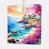 人里離れたビーチ セラミックオーナメント (左)