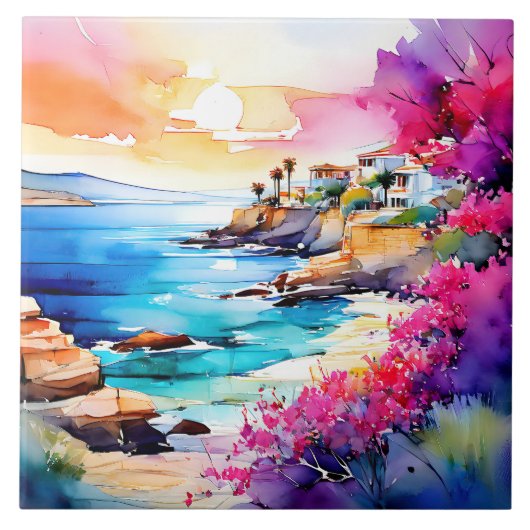 人里離れたビーチ タイル (正面)