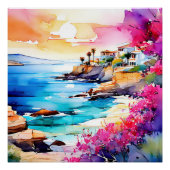 人里離れたビーチ ポスター (正面)