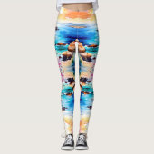 人里離れたビーチ レギンス (正面)