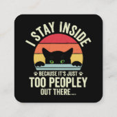 人間おもしろいが過ぎるから中にいる猫 スクエア名刺 (裏面)