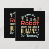 人間おもしろいになれない限り常にロボットである サンキューカード (正面/裏面)