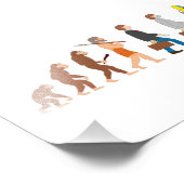 人間おもしろいの進化 フォトプリント            (角)