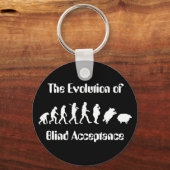 人間おもしろいパロディの進化 キーホルダー (正面)