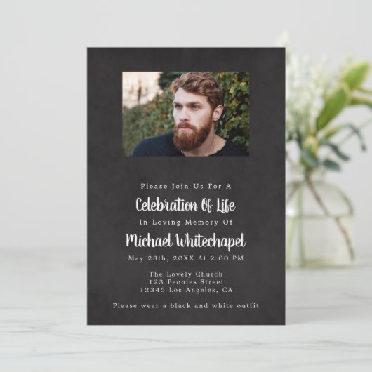 人間お祝い追悼記念招待状 招待状 (スタンド正面)