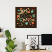 人間かわいらしの引用文フローラの鼓動が良い ポスター (ホームオフィス)