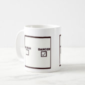 人間かダンサー コーヒーマグカップ (正面左)