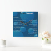 人間があることのための10の規則 スクエア壁時計 (ホーム)