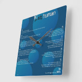 人間があることのための10の規則 スクエア壁時計 (傾斜)