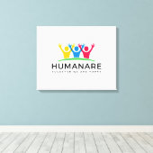 人間が一緒に幸せだ キャンバスプリント (インサイチュ (ウッドフロア))