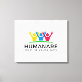 人間が一緒に幸せだ キャンバスプリント (正面)