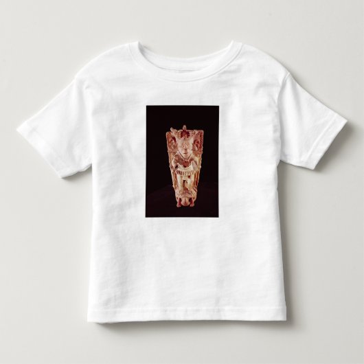 人間が亀に立ち，創造主 トドラーTシャツ (正面)