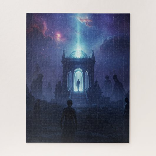 人間が古代のエイリアンの世界に ジグソーパズル (縦)