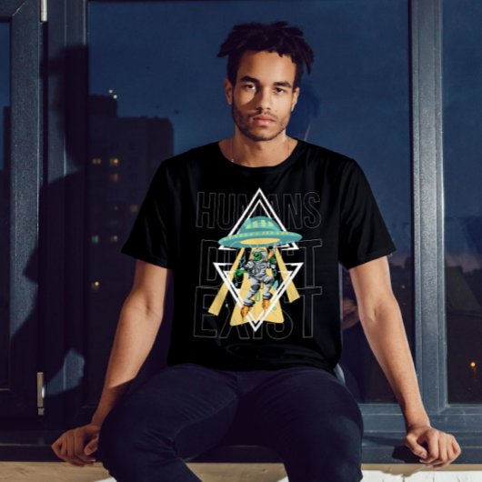 人間が存在しないエイリアンおもしろい引用文図 Tシャツ