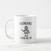 人間が私を興奮させる コーヒーマグカップ (左)