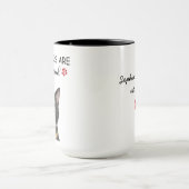 人間が結婚する猫おもしろい婚約 マグカップ (中央)