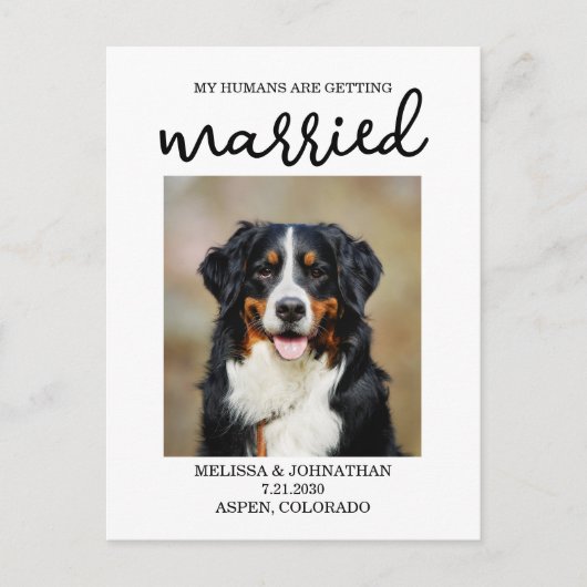 人間が結婚する | 日付を保存する ポストカード (正面)