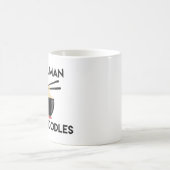 "人間が食べますヌードル"のおもしろいな引用文あって下さい コーヒーマグカップ (中央)
