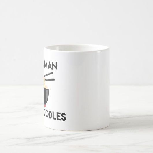 "人間が食べますヌードル"のおもしろいな引用文あって下さい コーヒーマグカップ (中央)