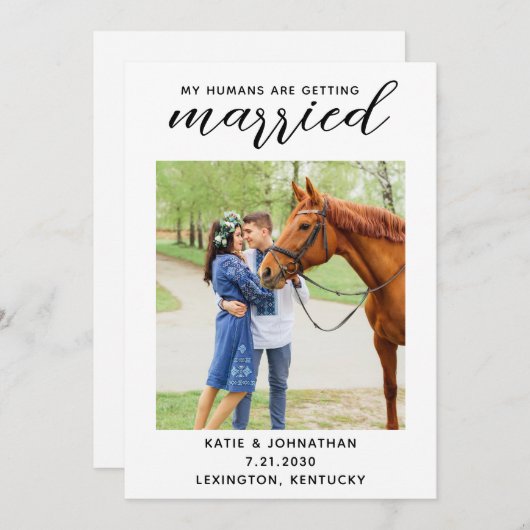 人間が馬と結婚ウマ科のす結婚る セーブザデート (正面/裏面)