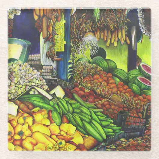 人間との交流の共通スレッド、ブダペスト ガラスコースター (正面)