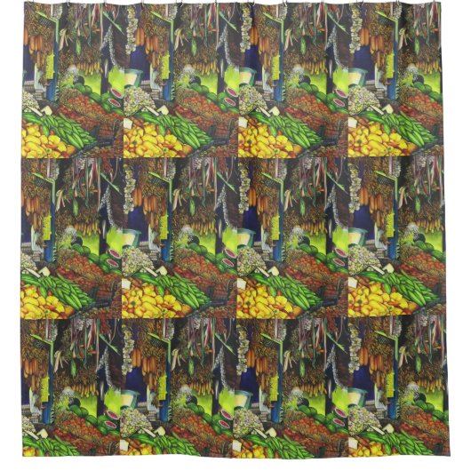 人間との交流の共通スレッド、ブダペスト シャワーカーテン (正面)