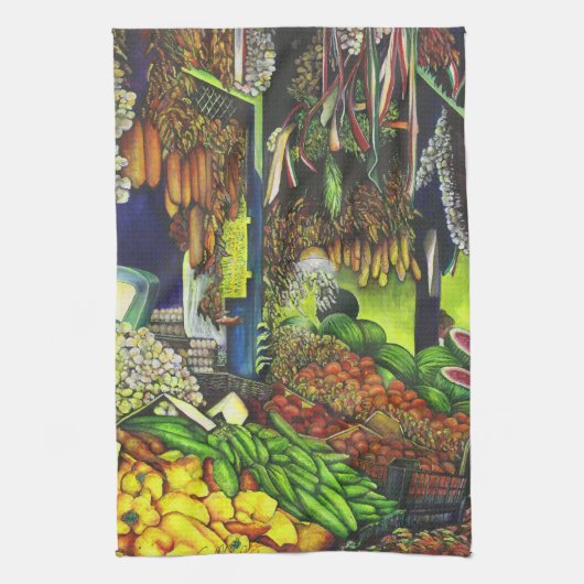 人間との相互作用の共通スレッド キッチンタオル (縦)