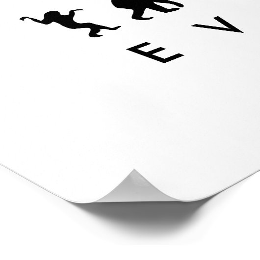 人間とゴキブリの進化のおもしろいグラフ ポスター (角)