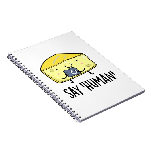 人間とチーズのユーモア フォトグラファー プン ノートブック (右側)