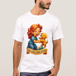 人間とペットの絆と愛を祝おう Tシャツ