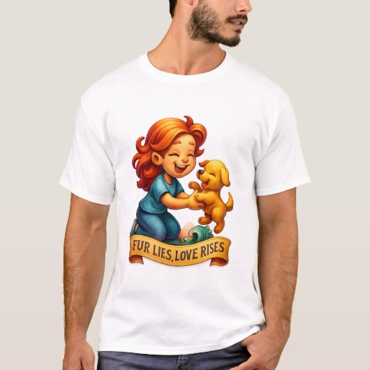 人間とペットの絆と愛を祝おう Tシャツ (正面)