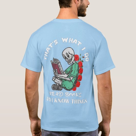 人間と先生それが私が予約する読こと Tシャツ (裏面)