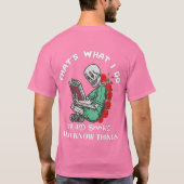 人間と先生それが私が予約する読こと Tシャツ (裏面)